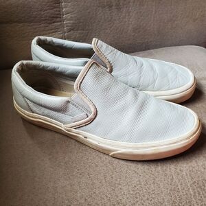Van's slip on coated canvas light blue unisex size men's 7 women's 8.5